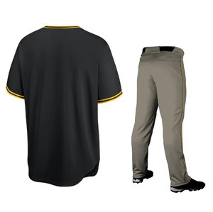 OEM Custom Slim Fit <b>Men's</b> Baseball Uniform Latest Design in Solid Color with Plus Size Option Reasonable Price - Product Image 2