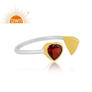 Latest Trending 2022 Fine Sterling Silver Natural Garnet Gemstone <b>Adjustable</b> <b>Ring</b> Custom Jewelry For Women Gift For Her - Product Image 3