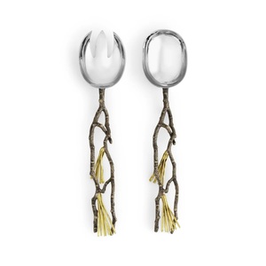 Juego de servir de cono de pino de calidad Superfina y lujosa, juego de cuchara estructurada cónica diseñada a mano para regalo - Product Image 1