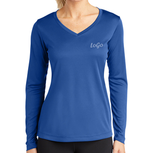 2024 T-shirt en polyester à la mode pour femmes respirant séchage rapide dames T-Shirts OEM ODM bas quantité minimale de commande t-shirts fabricant du Bangladesh - Product Image 1