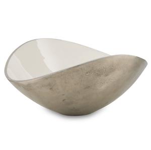 Bol de service en métal de forme irrégulière en feuille d'aluminium pour servir le bol de fruits enduit d'émail de couleur bleue - Product Image 2