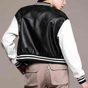 Chaqueta universitaria estilo letterman para mujer, con tejido resistente, forro suave y un aspecto juvenil y moderno. - Product Image 4