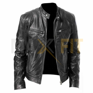 Maxfit เสื้อแจ็คเก็ตหนังมีฮู้ดสำหรับผู้ชายฤดูหนาวออกแบบได้ตามต้องการ - Product Image 5