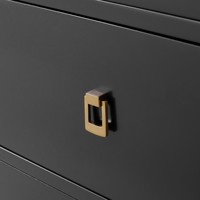 Commode en bois moderne et exclusive, couleur noire, pour la maison et la chambre d'hôtel, meubles, emballage de sécurité