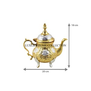 Nouveau look théière en laiton artisanale pour servir le thé avec un design élégant parfait pour les amateurs de cadeaux et de décoration intérieure traditionnelle - Product Image 2