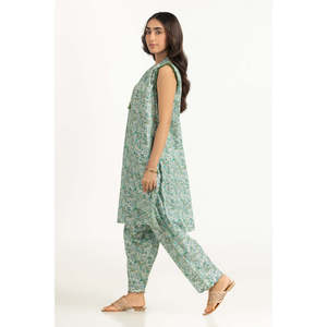 ชุดเซ็ต IUSTTS-2128 ผ้าชีฟองลำลองสำหรับฤดูใบไม้ผลิ/ฤดูร้อน แบบ 2 ชิ้น ไซส์ XS XXS ลายพิมพ์ลายดอกไม้ - Product Image 3