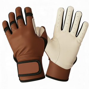 Gants de frappe de baseball professionnels personnalisés, légers, en cuir de qualité supérieure, paume antidérapante, options de logo personnalisé OEM - Product Image 2