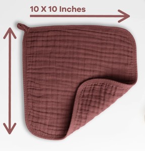 ผ้ามัสลินฝ้ายออร์แกนิก6ชั้นแพ็คเสื้อผ้าเด็กพิมพ์ลายสีน้ำตาล6ชั้นตามสั่ง - Product Image 2