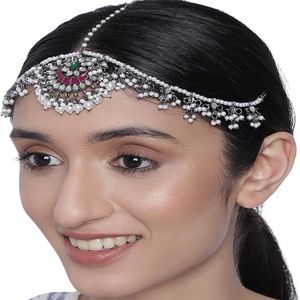 Bijoux traditionnels indiens afghans oxydés, bijoux ethniques afghans en alliage couleur or argent, perles acryliques avec des designs modernes - Product Image 5