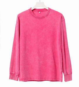 Chemises décontractées pour hommes grande taille, lavage à l'acide, automne, personnalisées, vintage, rétro, manches longues, t-shirt, pull, haut de sport - Product Image 4