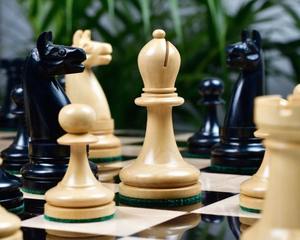Classic 1904 Reproduction <b>Chess</b> <b>Set</b> by American <b>Chess</b> Company Ebony And Boxwood 3.8 King At <b>Cheap</b> Price - Product Image 3