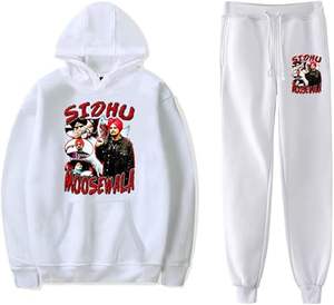 Ensemble de sweats à capuche pour homme, personnalisé, épais, sans cordon, avec logo sérigraphié, effet délavé, pour l'hiver - Product Image 4