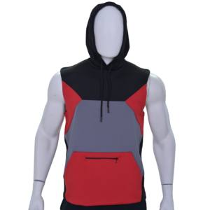 Sudadera con Capucha sin Mangas para Hombre, Estilo Hip Hop, 100% Algodón, Estampada, Holgada e Informal - Product Image 3