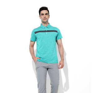 Logotipo personalizado al por mayor de alta calidad polos para los hombres de secado rápido delgada altura elasticidad Color sólido Golf hombres camisa - Product Image 2