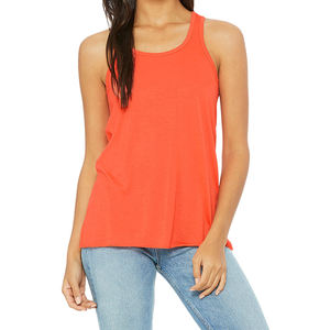 Camiseta sin mangas de algodón y poliéster de alta calidad para mujer, camiseta sin mangas de algodón para ropa de gimnasio para mujer - Product Image 1