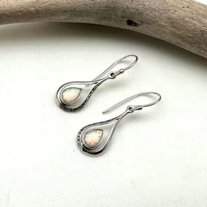 Boho Style Classical <b>Earrings</b> Jewelry For Women Silver Jewelry 925 Sterling Silver <b>Opal</b> Gemstone Handmade <b>Earrings</b> Gift For Love - Product Image 1