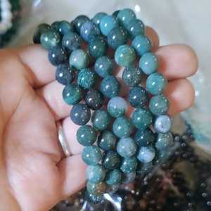 Bracelet en lapis-lazuli naturel de 8 mm, cristal de guérison, bracelet en pierres précieuses fait à la main avec bande élastique, style tendance pour cadeau - Product Image 4