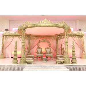 Superbe Mandap de mariage en bois Ensemble Mandap de mariage indien sculpté en bois à vendre Dernier fabricant de Mandap de mariage au Royaume-Uni - Product Image 1