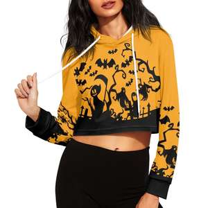 À la mode femme haut court à capuche mode Streetwear tissu doux Look confortable parfait pour un usage quotidien - Product Image 4