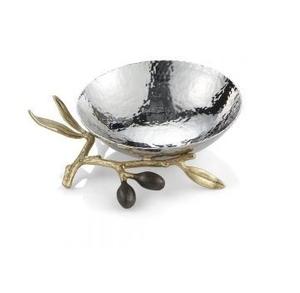 Juego de 2 cuencos para servir con estilo para el hogar, boda, fiesta, frutos secos y frutas, Color dorado, diseño moderno, cuencos de mesa de Metal con soporte - Product Image 6