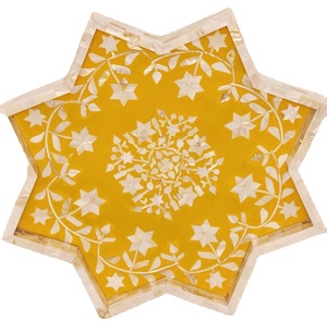 2024 Multi Color Star Shape Design MDF Board Over <b>Mother</b> & Pearl Inlay New Design Hot Selling with High Quality Serving Tray - Product Image 1