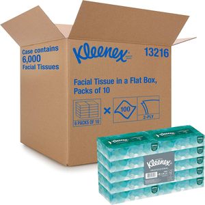 Mouchoirs en papier professionnels Kleenex, 2 plis, 100 feuilles/boîte, 60 boîtes/caisse (13216) - Product Image 1