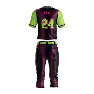 Bajo MOQ personalizado OEM diseño Slim Fit hombres uniforme de béisbol 100% alta calidad ropa deportiva hombres uniforme de béisbol - Product Image 2