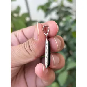 14K Gold 18K Gold Pendant 925 Silver <b>Black</b> Onyx Rhodium Bezel Setting Trendy Rose Gold <b>Chains</b> Topaz Zircon Diamond Pearl - Product Image 3