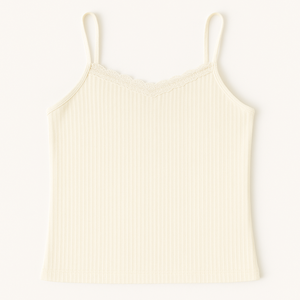 New Design Ribbed Knit Camisole Shorts Women Skinny Fit <b>Above</b> Knee Casual Summer Pajama Set 100% Cotton Quick Dry - Product Image 3