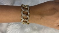 Bracelet en diamant naturel fin, or massif 14 carats, diamants taille brillant de 8 à 10 carats, conçu pour les femmes qui apprécient le luxe et la mode