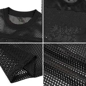 เสื้ออเมริกันฟุตบอลสไตล์วินเทจ ฮิปฮอป สตรีทแวร์ แบบระบายอากาศ ไซส์ใหญ่ ผ้าตาข่าย แขนสั้น สกรีนลายตามสั่ง พร้อมหมายเลขทีม - Product Image 4