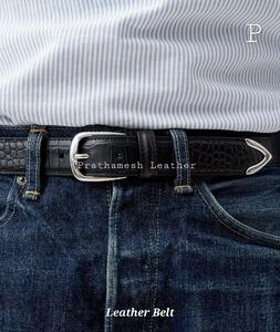 Cinturones de cuero genuino para hombres de alta calidad, duraderos y elegantes con varios estilos, colores, hebillas acabadas a mano, tendencia de venta a granel - Product Image 5