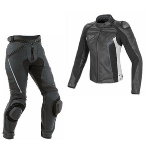 Alta calidad por encargo gran oferta gris verde y negro Unisex invierno moto trajes cuero carreras traje Peur cuero - Product Image 4