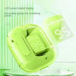 Audífonos T6 TWS Inalámbricos Bluetooth 5.0 ENC Deportivos para Juegos con Reducción de Ruido, Micrófono, Auriculares Estéreo con Pantalla LED - Product Image 1