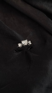 สายรัดหัวใจ CVD ประดับเพชรสีทอง14K แหวนน่ารักเรียบง่ายพร้อมใบรับรอง IGI สำหรับผู้หญิง - Product Image 4