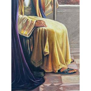 Ritratto di Gesù Dipinto a Mano 36x24 Pollici, Stile Moderno, Dipinto a Olio di Gesù, Dimensioni Personalizzabili, Arte Murale ad Acquerello per Soggiorno - Product Image 4