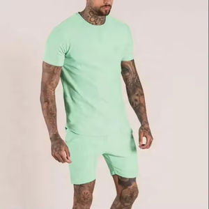 <b>Top</b> Trendy Custom Casual Jogging Wear Men's Quality T-Shirt <b>Shorts</b> <b>Set</b> Summer Streetwear with <b>Short</b> Sleeve Wholesale - Product Image 1