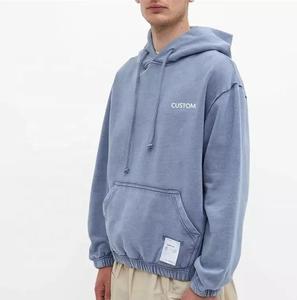 Sudadera con capucha de lavado ácido Manta lisa al por mayor de alta calidad personalizada - Product Image 4