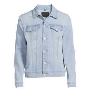 Premium <b>Men</b> <b>Jeans</b> <b>Jacket</b> Vintage Inspired Regular Fit Long Sleeve <b>Jacket</b> With Chest Pockets For Fashion Wear - Product Image 1