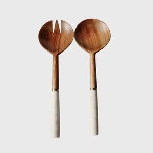 Ensemble d'ustensiles de cuisine en bois de mangue pour servir la salade - Product Image 3