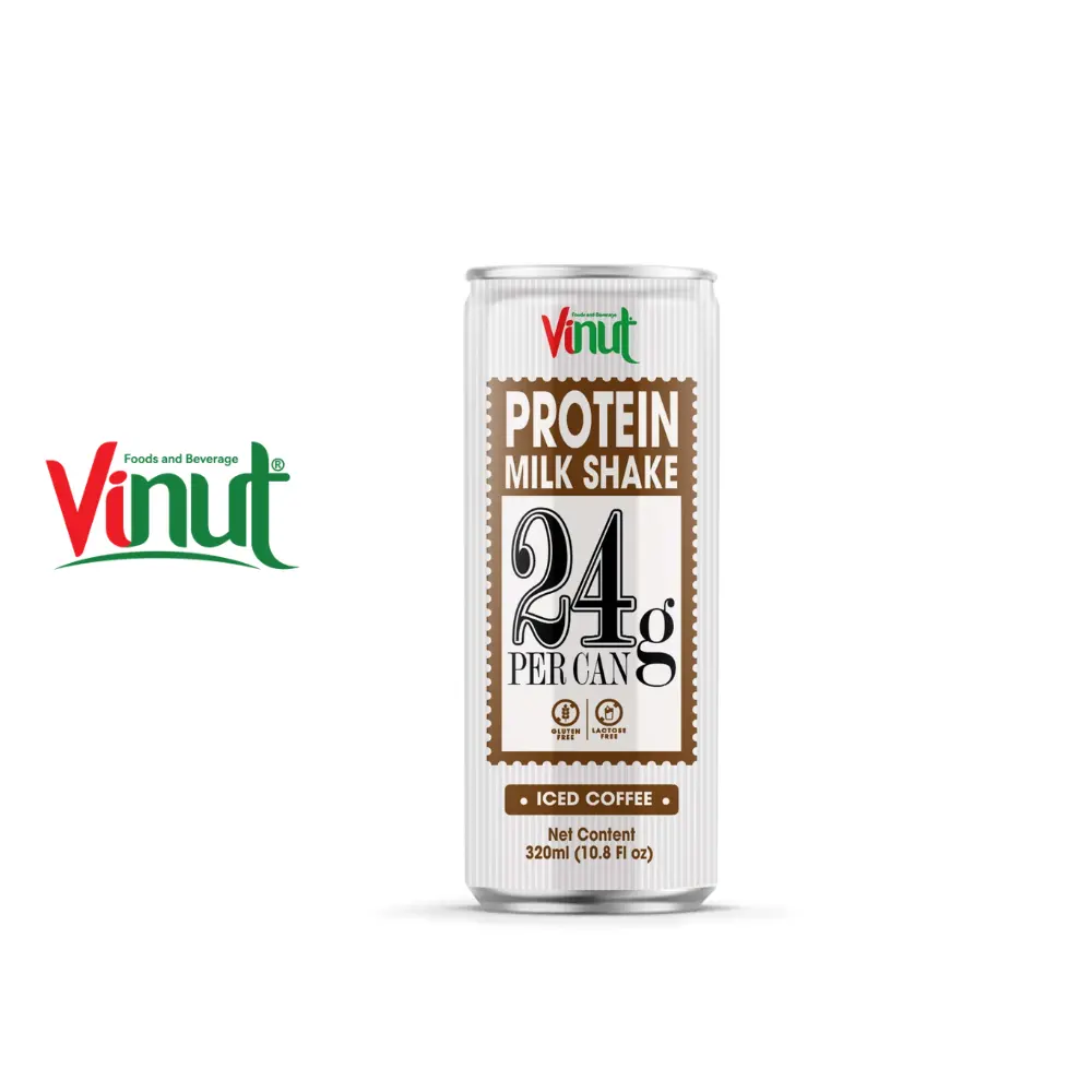 320ml Canned Vinut Protein Milk Shake com Sabor de Café Gelado produto quente venda quente private label OEM BRC HALAL certificado