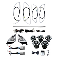 Kit d'éclairage ambiant LED 12 couleurs X156 pour Mercedes Benz GLA-class 2013-2019 W156, aérateur lumineux, tweeter rotatif 4D