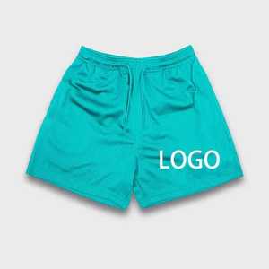 Premium Quality Dark Brown Men's Eco-Friendly 100% Polyester <b>Mesh</b> Shorts Double Layer 7 Inch Inseam Breathable Quick Dry - Product Image 5