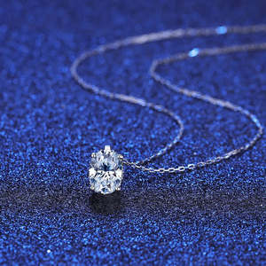 Ensemble pendentif et boucles d'oreilles en moissanite certifiée GRA 1,2 ct avec boucles d'oreilles 1 ct, coupe ovale étincelante, en argent, pour fiançailles - Product Image 5