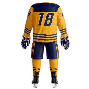 Uniformes de hockey sur glace personnalisés de qualité supérieure, de style le plus récent, en différentes couleurs, avec impression de logo sur mesure. - Product Image 2