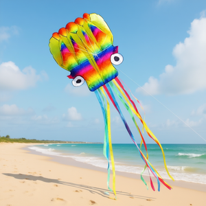 ของเล่นกลางแจ้ง Bdt Softkite แบบสายเดี่ยว *ปลาหมึก* พร้อมสายยาว 30 เมตร และหนวดขนาด 70x400 ซม. - Product Image 3