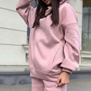 Survêtement pour femmes fabriqué au Pakistan, hiver, à capuche, décontracté, uni, 100% coton, respirant, léger - Product Image 2