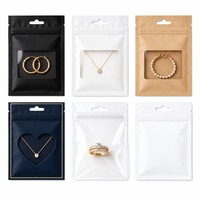 Pochette plate à fermeture éclair métallisée imprimée sur mesure, scellée sur trois côtés, avec fenêtre transparente, pour emballage cadeau et promotionnel