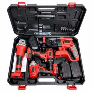 21V 5-in-1 Akku-Werkzeugset Bohrhammer Schlagschrauber Bohrmaschine Bürstenloser Motor Lithium-Batterie Aufbewahrungskoffer (OEM) - Product Image 1