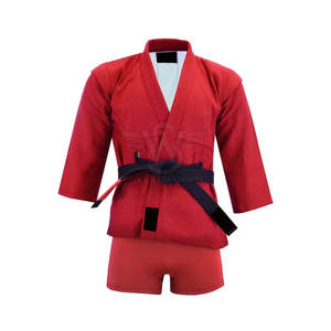 Uniforme de Sambo en coton léger avec design personnalisé, logo frontal écologique, ajustement confortable pour l'entraînement de performance - Product Image 3